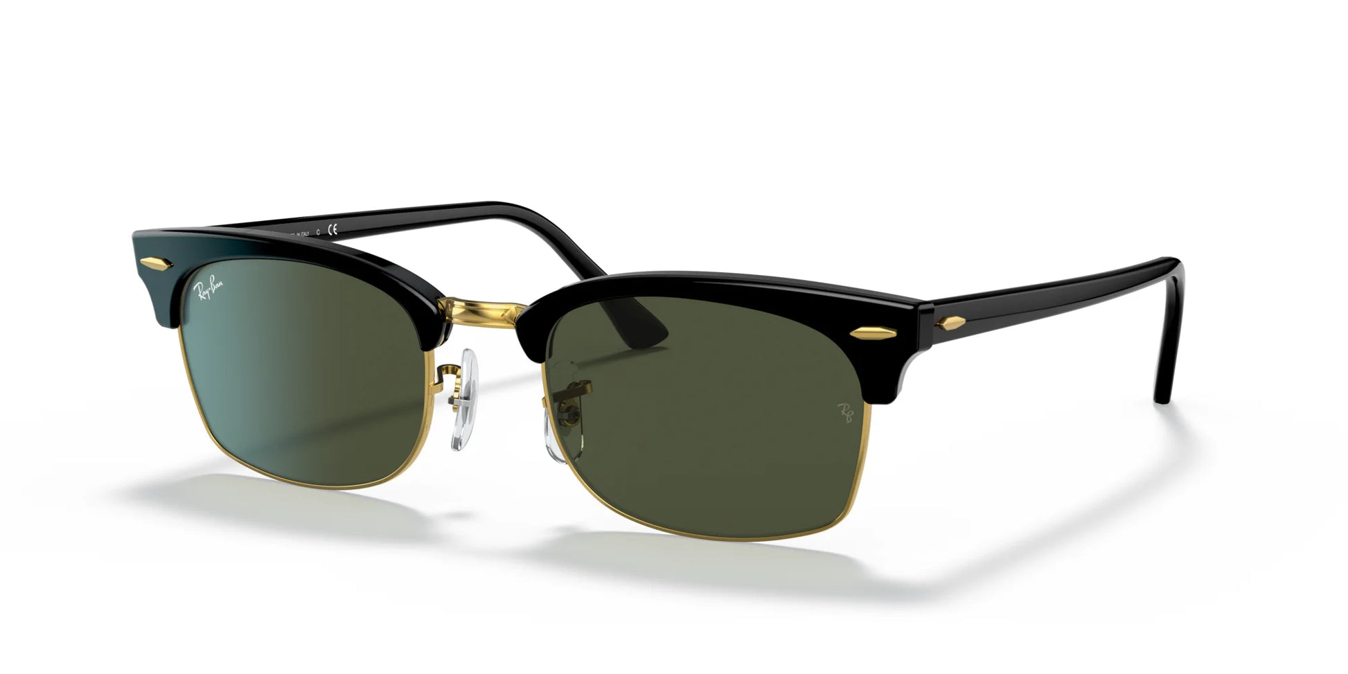 Ray-Ban CLUBMASTER SQUARE RB3916 Sunglasses Black / G-15 Green