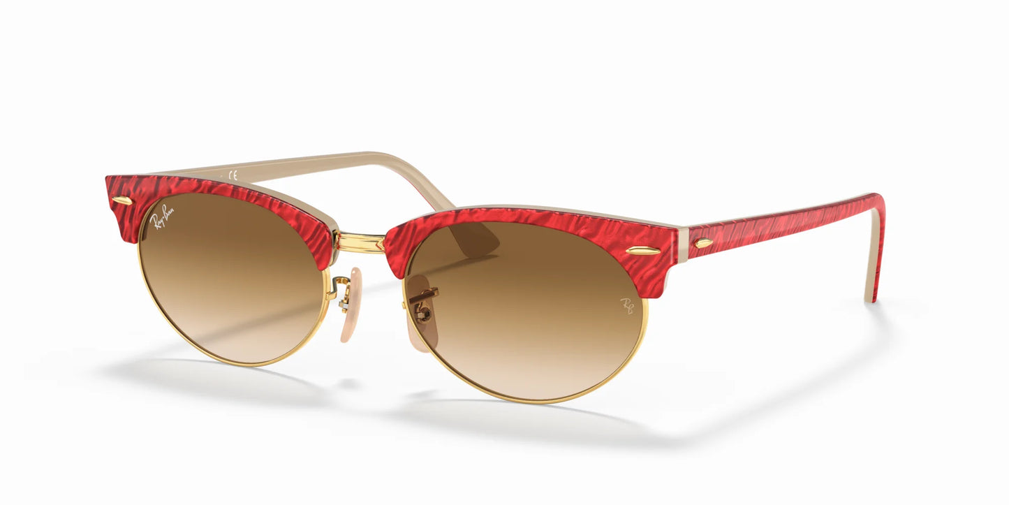 Ray-Ban CLUBMASTER OVAL RB3946 Sunglasses Red / Light Brown Gradient