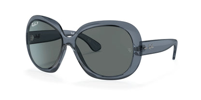 Ray-Ban JACKIE OHH II RB4098 Sunglasses Transparent Blue / Dark Grey
