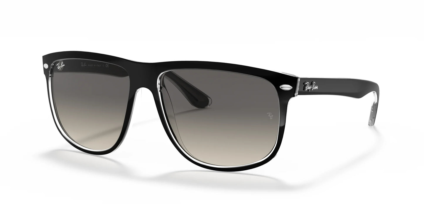 Ray-Ban BOYFRIEND RB4147 Sunglasses Black On Transparent / Grey Gradient