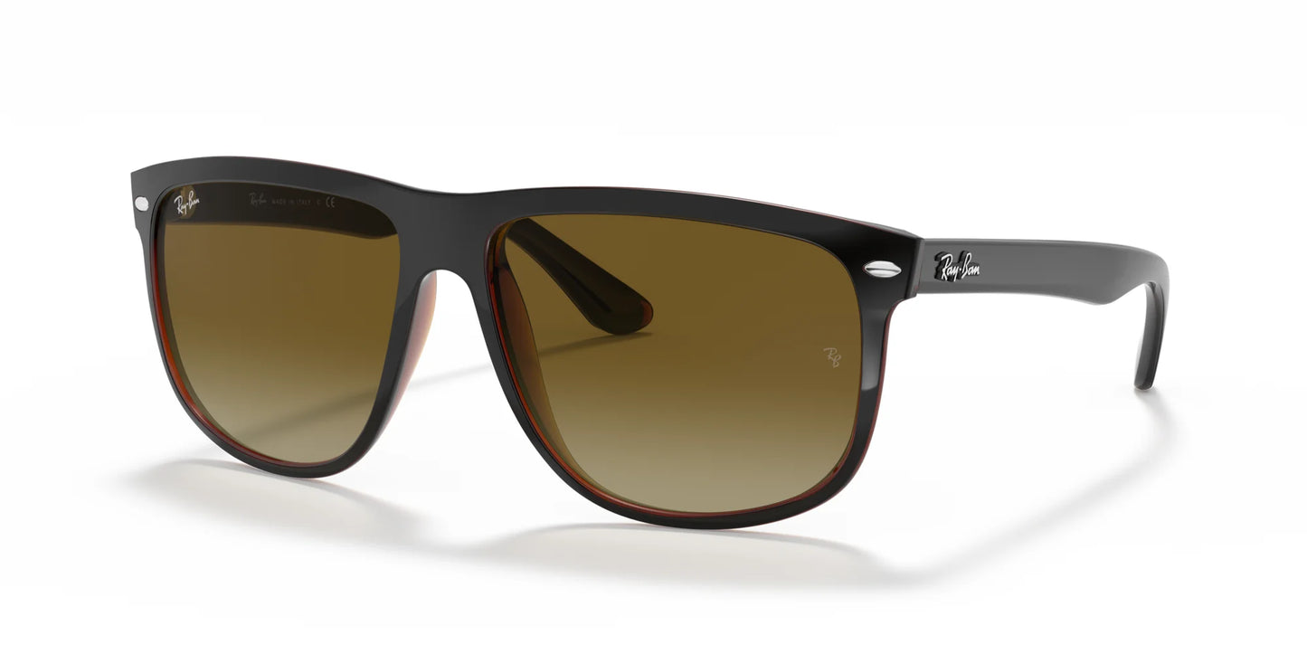 Ray-Ban BOYFRIEND RB4147 Sunglasses Black On Brown / Brown Gradient