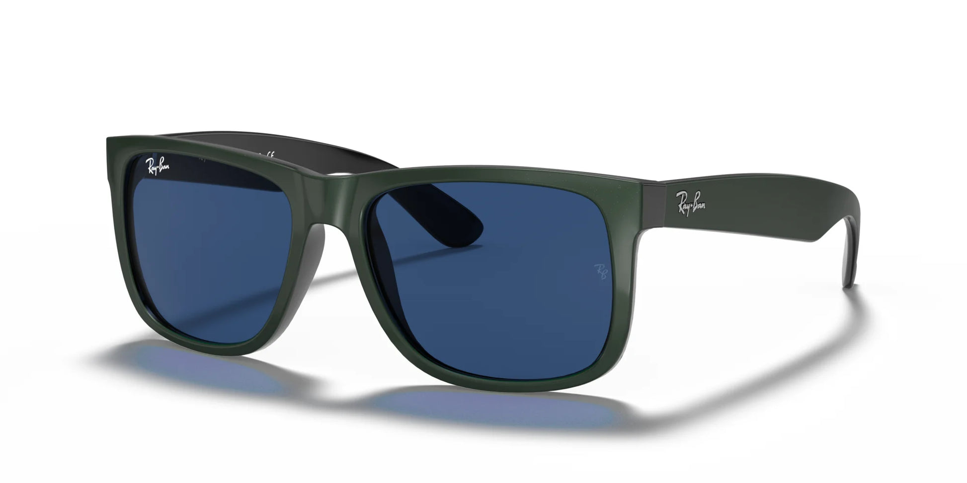 Ray-Ban JUSTIN RB4165 Sunglasses Green On Black / Dark Blue