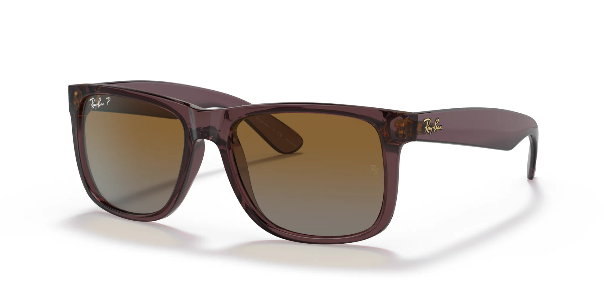 Ray-Ban JUSTIN RB4165 Sunglasses Transparent Dark Brown / Brown