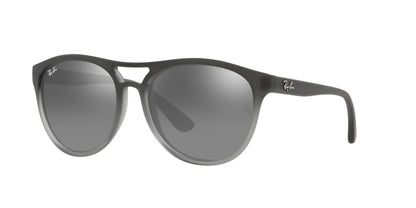 Ray-Ban BRAD RB4170 Sunglasses Rubber Grey On Clear Grey / Grey Mirror Silver Gradient