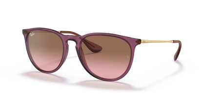 Ray-Ban ERIKA RB4171 Sunglasses Transparent Violet / Pink Gradient Brown