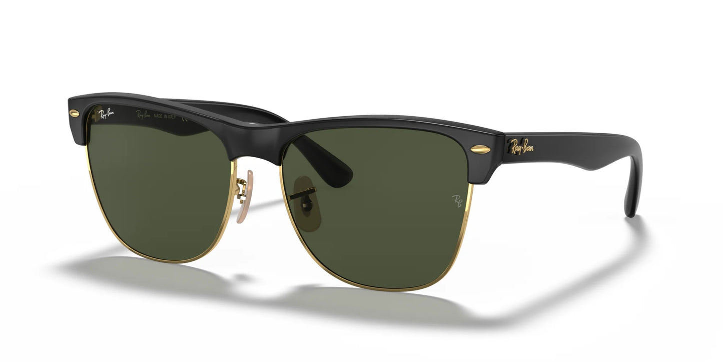 Ray-Ban CLUBMASTER OVERSIZED RB4175 Sunglasses Black On Gold / Green