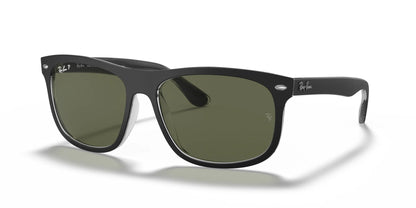 Ray-Ban RB4226 Sunglasses Black On Transparent / Green