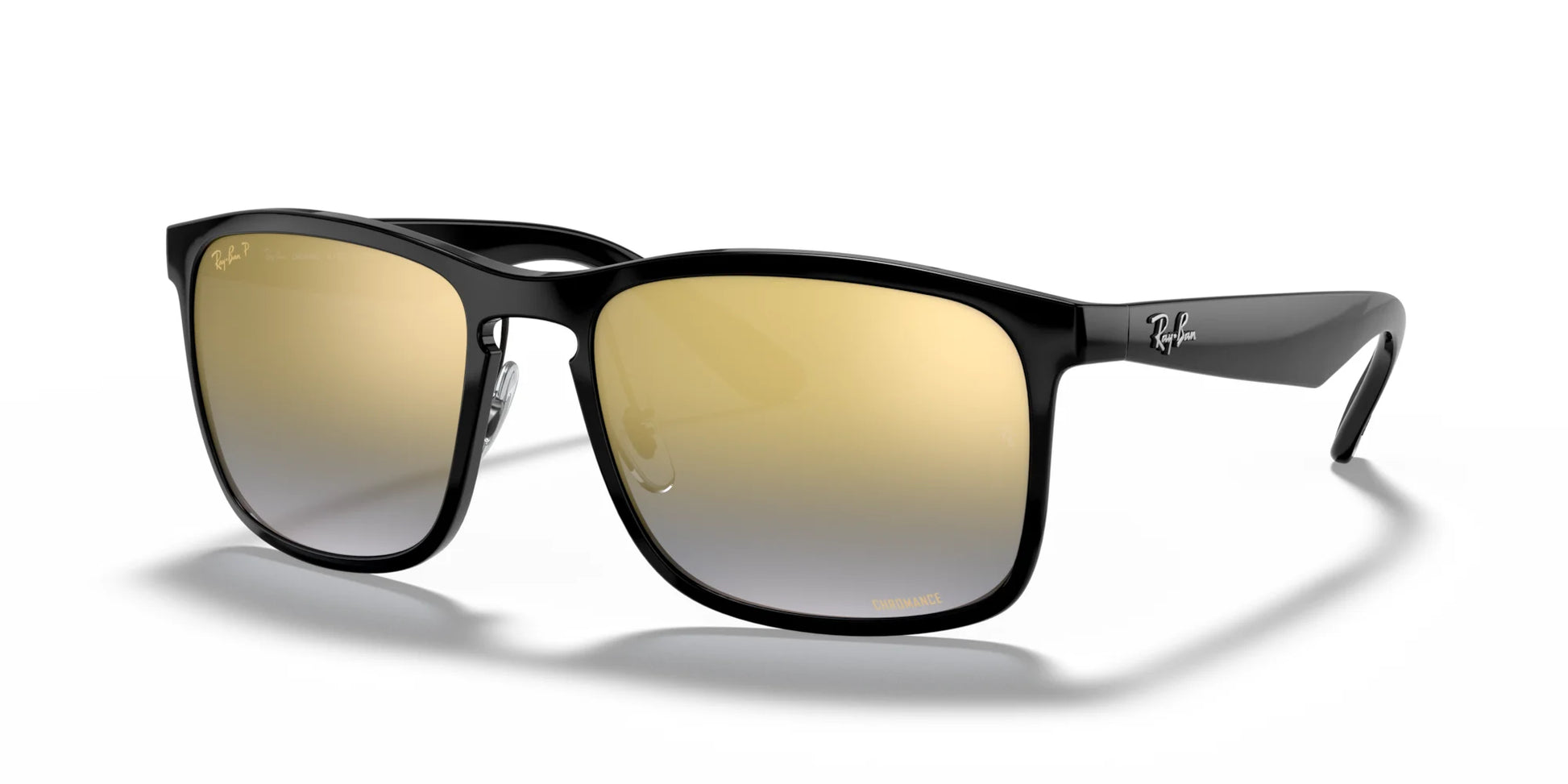 Ray-Ban RB4264 Sunglasses Black / Blue Mirror Gold Gradient (Polarized)