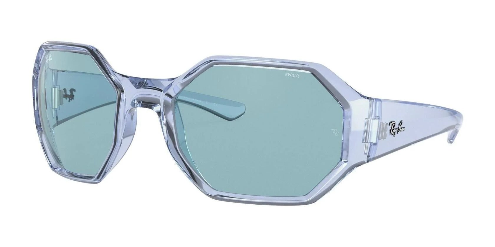 Ray-Ban RB4337 Sunglasses Transparent Light Blue / Photochromic Blue Gradient Violet (Photochromic)