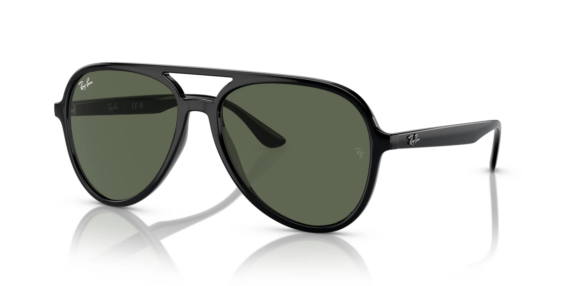 Ray-Ban RB4376F Sunglasses Black / Dark Green