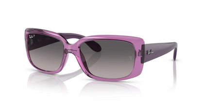 Ray-Ban RB4389 Sunglasses Transparent Violet / Grey