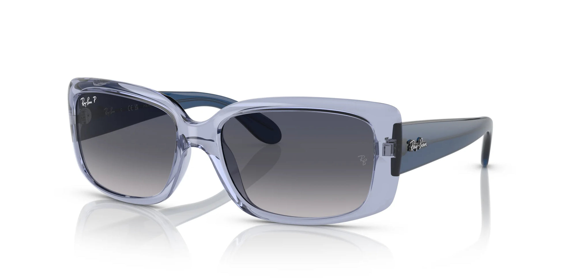 Ray-Ban RB4389 Sunglasses Transparent Light Violet / Blue