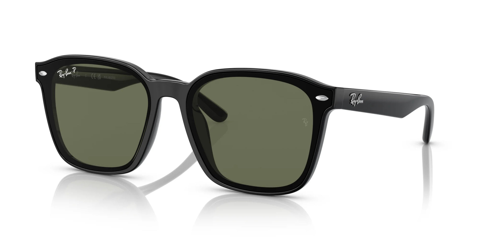 Ray-Ban RB4392D Sunglasses Black / Dark Green (Polarized)