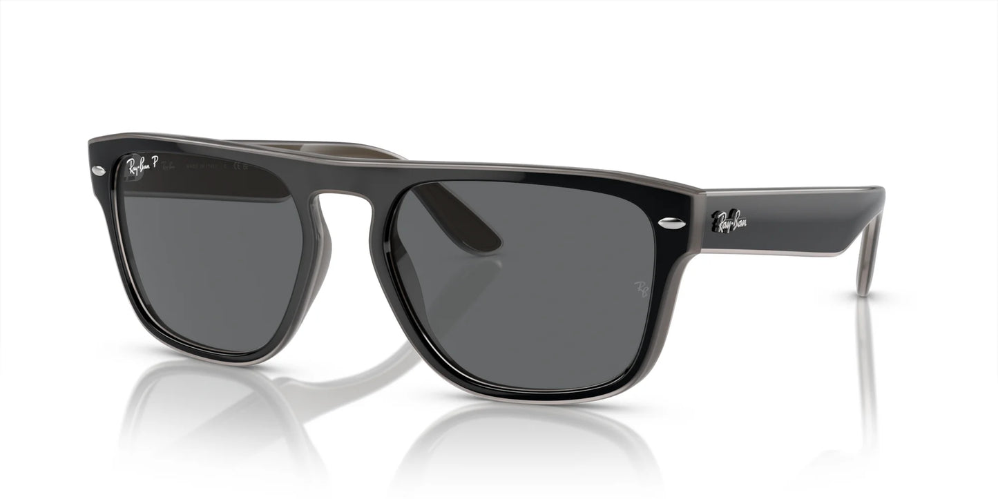 Ray-Ban RB4407 Sunglasses Black & Light Grey & Transparent Grey / Dark Grey (Polarized)