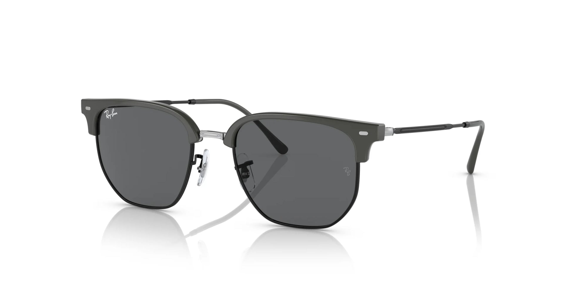 Ray-Ban NEW CLUBMASTER RB4416F Sunglasses Grey On Black / Dark Grey