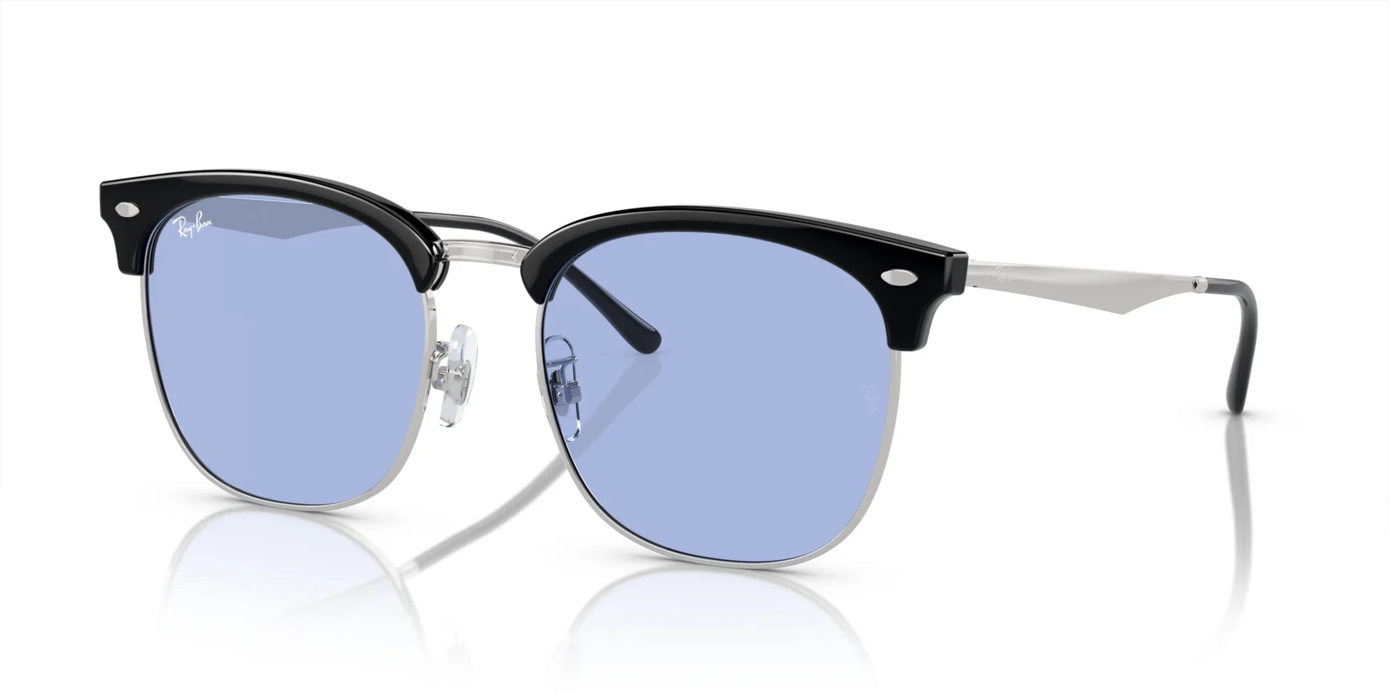 Ray-Ban RB4418D Sunglasses Black On Silver / Blue