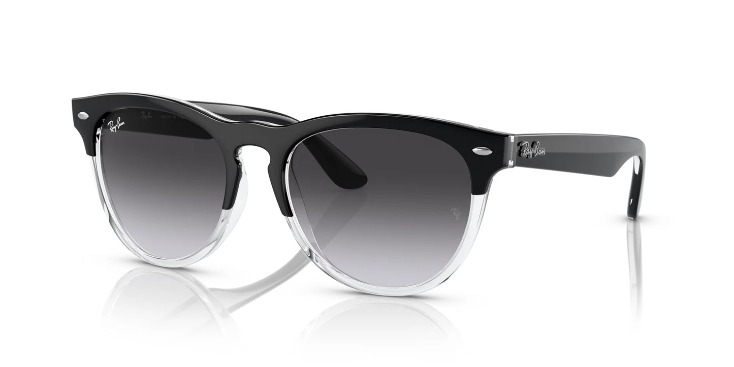 Ray-Ban IRIS RB4471 Sunglasses Black On Transparent / Grey
