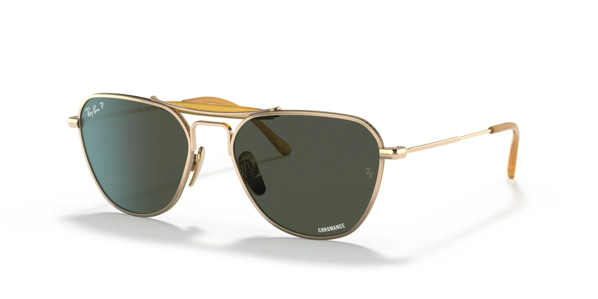 Ray-Ban RB8064 Sunglasses Gold / Polarized Dark Green Classic (Polarized)