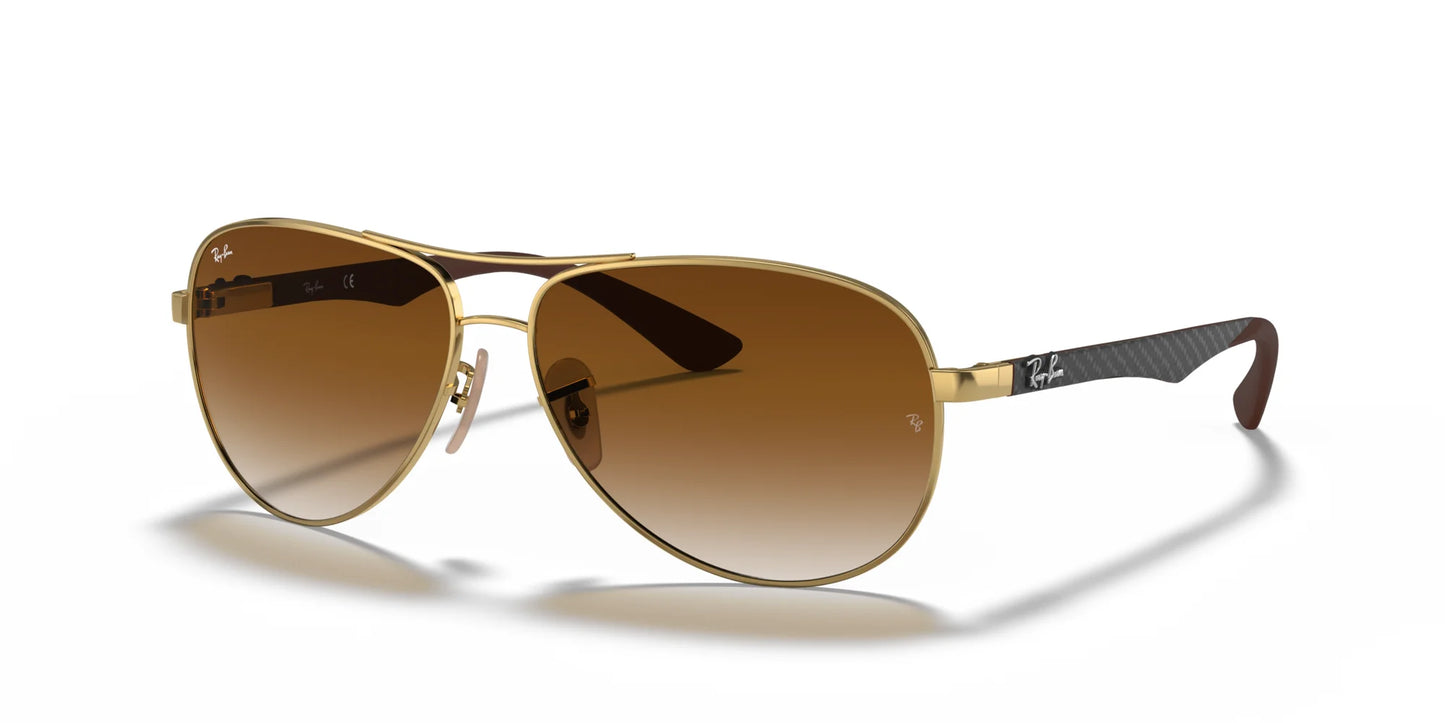 Ray-Ban CARBON FIBRE RB8313 Sunglasses Gold / Light Brown Gradient