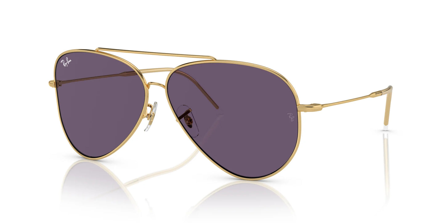 Ray-Ban AVIATOR REVERSE RBR0101S Sunglasses Gold / Violet