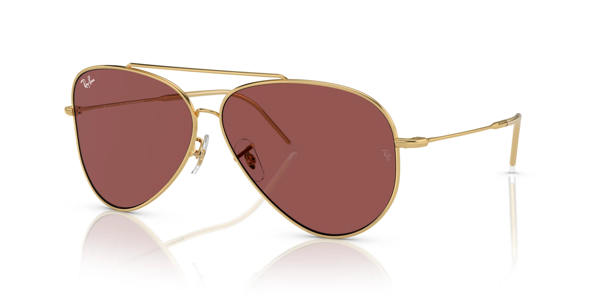 Ray-Ban AVIATOR REVERSE RBR0101S Sunglasses Gold / Dark Violet