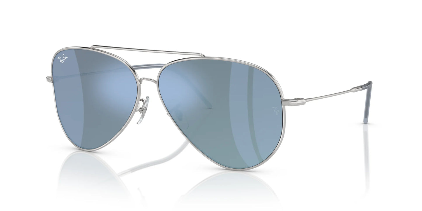 Ray-Ban AVIATOR REVERSE RBR0101S Sunglasses Silver / Light Blue