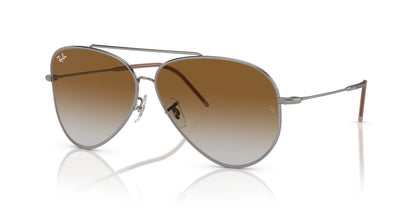 Ray-Ban AVIATOR REVERSE RBR0101S Sunglasses Gunmetal / Brown