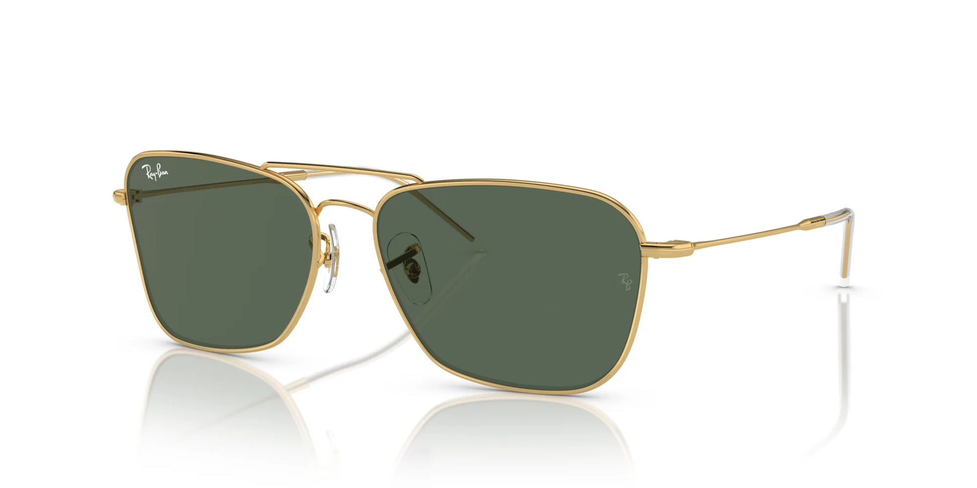 Ray-Ban CARAVAN REVERSE RBR0102S Sunglasses Gold / G-15 Green