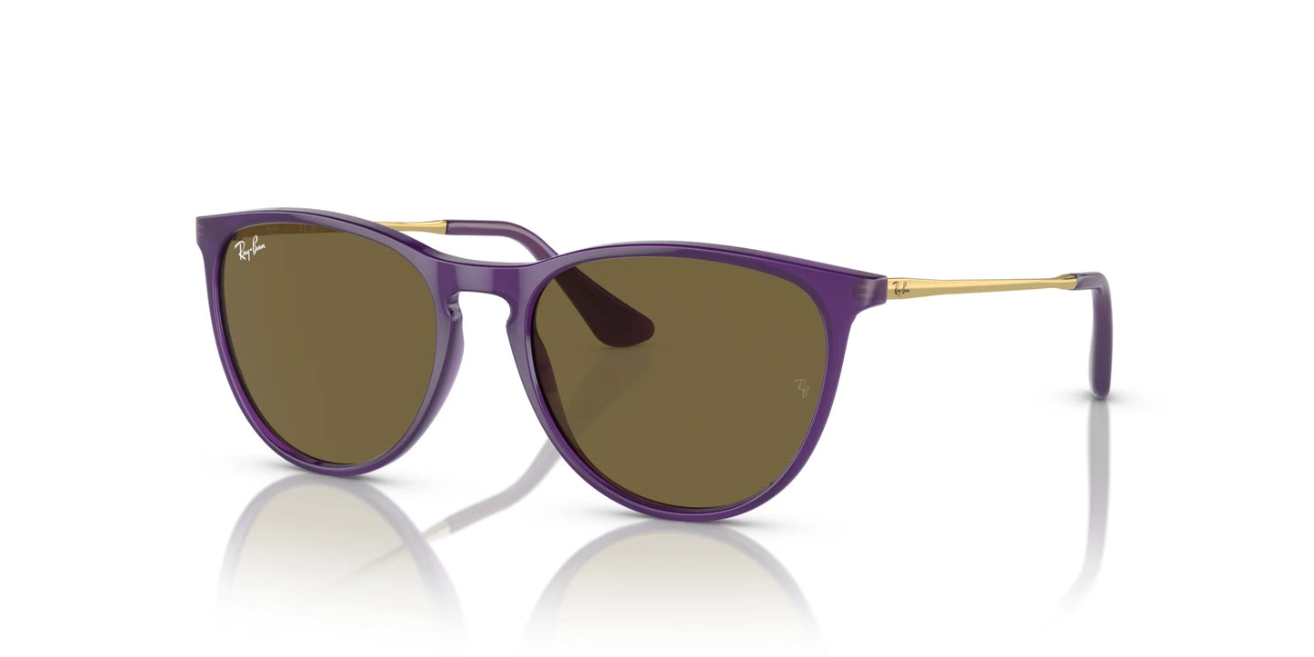 Ray-Ban JUNIOR ERIKA RJ9060S Sunglasses Opal Violet / Dark Brown