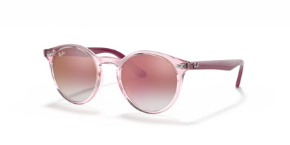Ray-Ban RJ9064S Sunglasses Transparent Pink / Clear Gradient Red Mirror Red