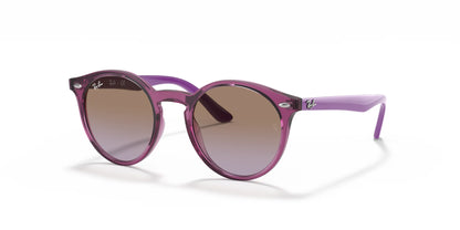 Ray-Ban RJ9064S Sunglasses Transparent Fuxia / Violet Gradient Brown