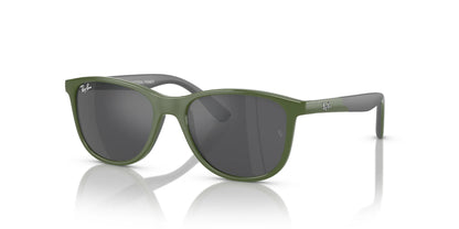 Ray-Ban RJ9077SF Sunglasses Green On Grey / Silver / Grey