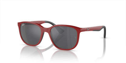 Ray-Ban RJ9078S Sunglasses Red On Black / Silver / Grey