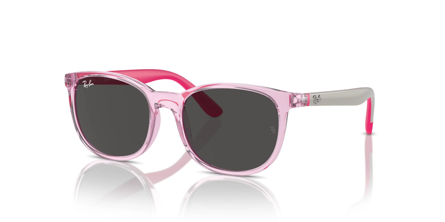 Ray-Ban RJ9079S Sunglasses Transparent Pink / Dark Grey
