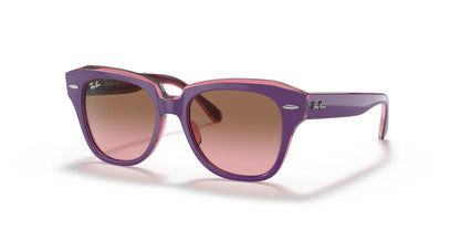 Ray-Ban JUNIOR STATE STREET RJ9186S Sunglasses Violet On Transparent Pink / Pink Gradient Brown