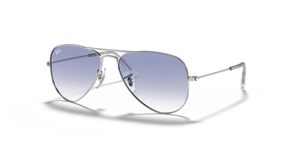 Ray-Ban JUNIOR AVIATOR RJ9506S Sunglasses Silver / Clear Gradient Light Blue