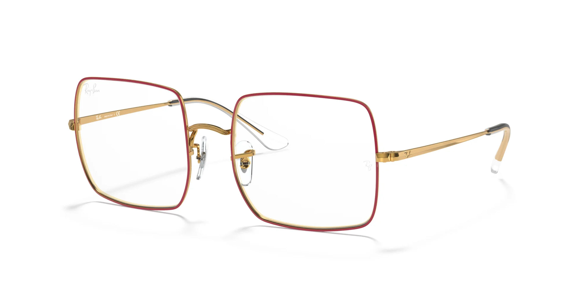 Ray-Ban SQUARE RX1971V Eyeglasses Red / Clear