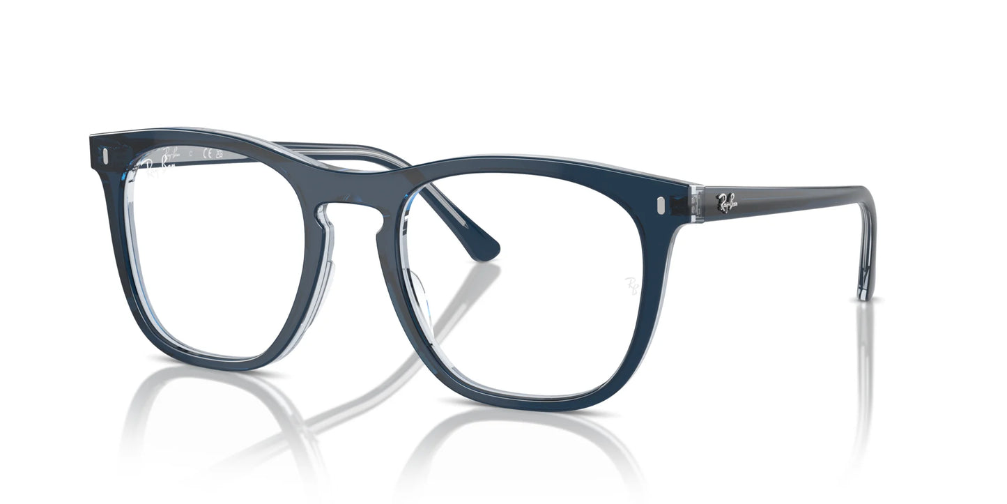 Ray-Ban RX2210V Eyeglasses Blue On Transparent Blue