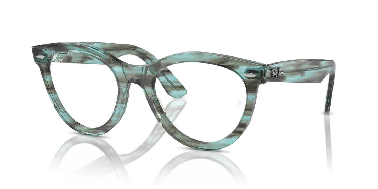 Ray-Ban WAYFARER WAY RX2241V Eyeglasses Striped Transparent Green / Clear
