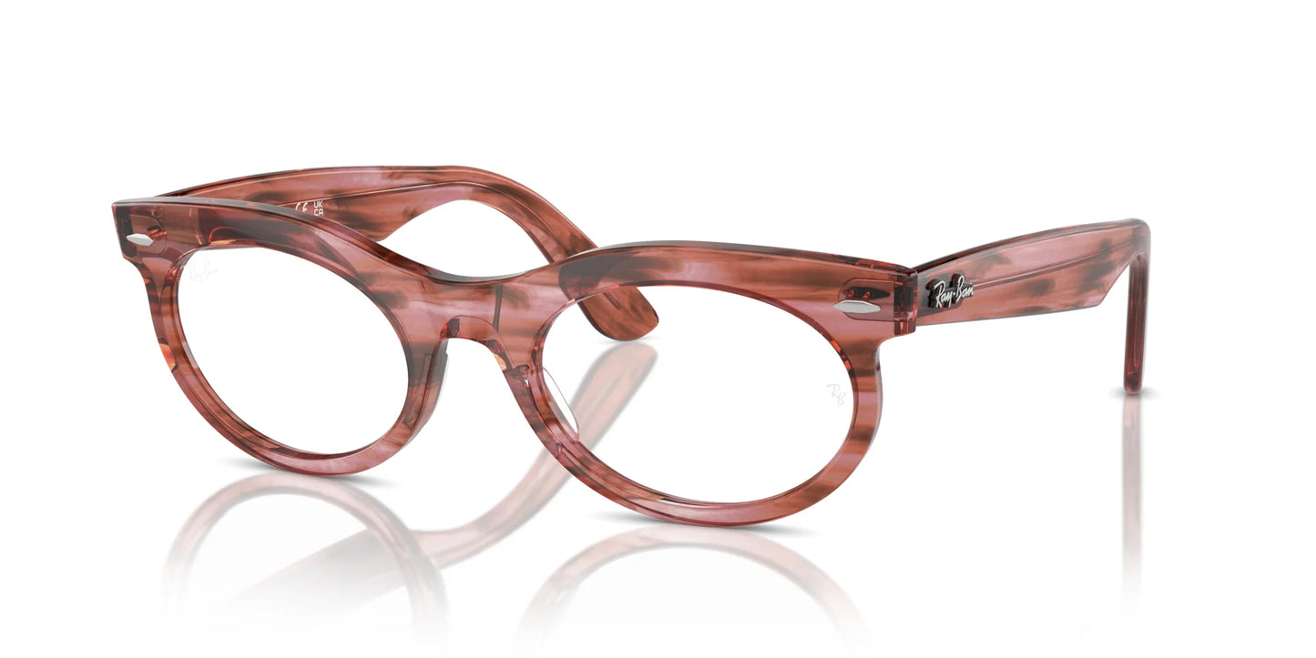 Ray-Ban WAYFARER OVAL RX2242V Eyeglasses Striped Transparent Pink / Clear