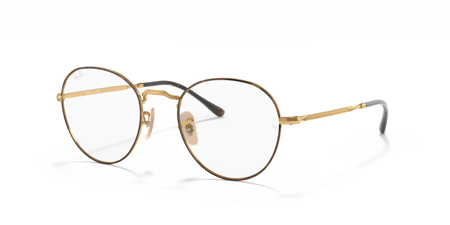 Ray-Ban DAVID RX3582V Eyeglasses Havana On Gold / Clear