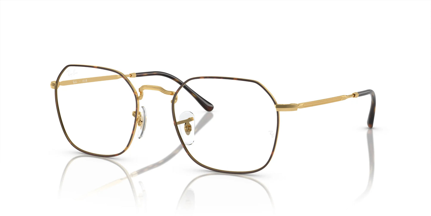 Ray-Ban JIM RX3694V Eyeglasses Havana On Gold / Clear