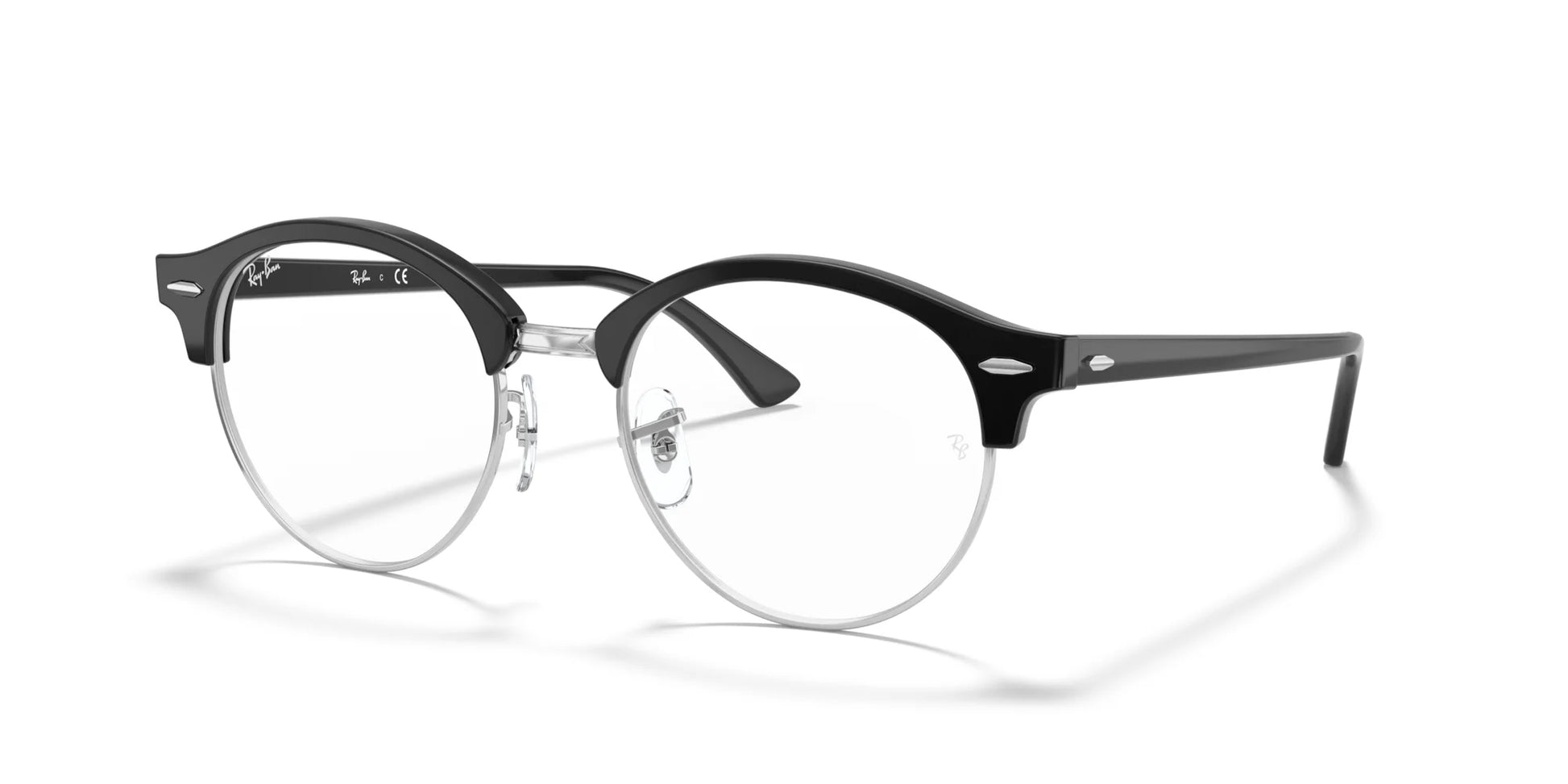 Ray-Ban CLUBROUND RX4246V Eyeglasses Black / Clear