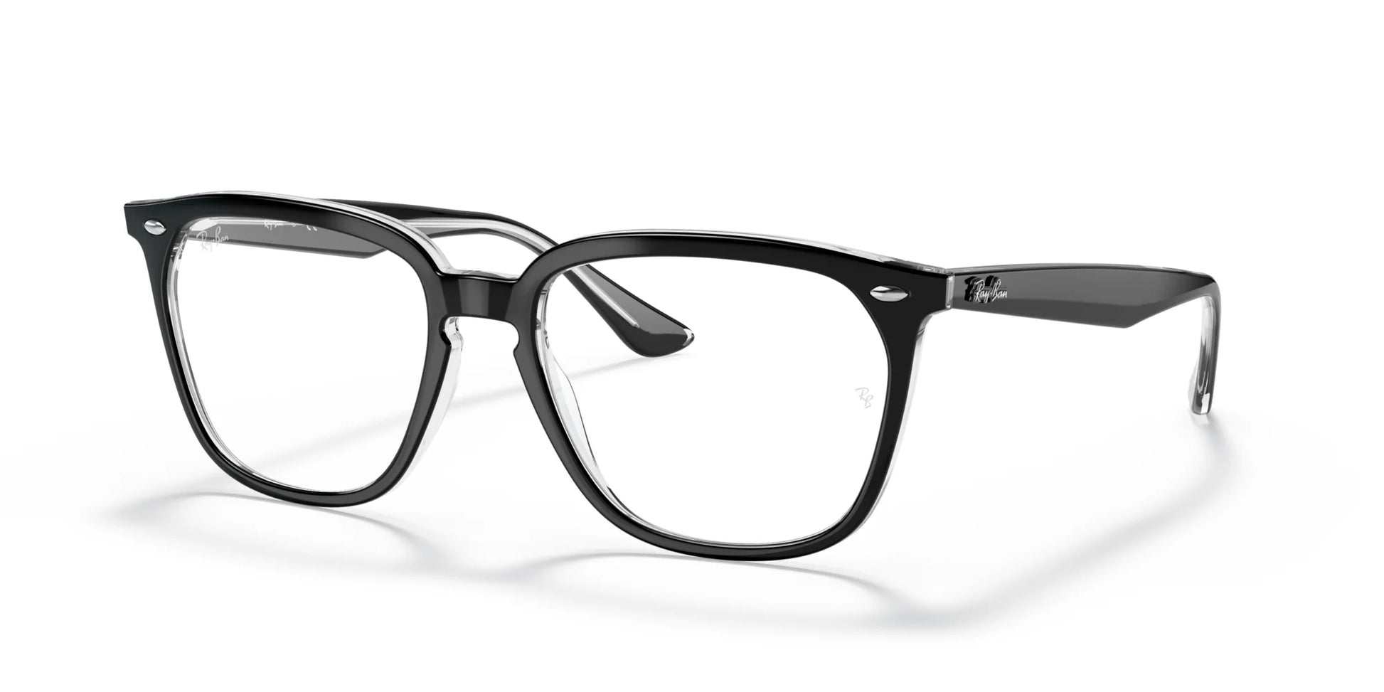 Ray-Ban RX4362V Eyeglasses Black On Transparent / Clear