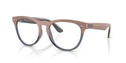 Ray-Ban IRIS RX4471V Eyeglasses Beige On Transparent Dark Blue / Clear