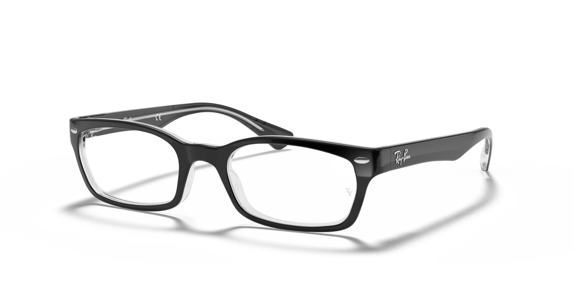 Ray-Ban RX5150 Eyeglasses Black On Transparent / Clear