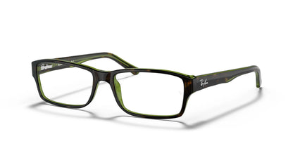 Ray-Ban RX5169 Eyeglasses Havana On Green / Clear