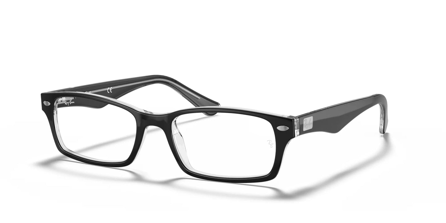 Ray-Ban RX5206 Eyeglasses Black On Transparent / Clear