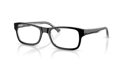 Ray-Ban RX5268 Eyeglasses Black On Transparent / Clear
