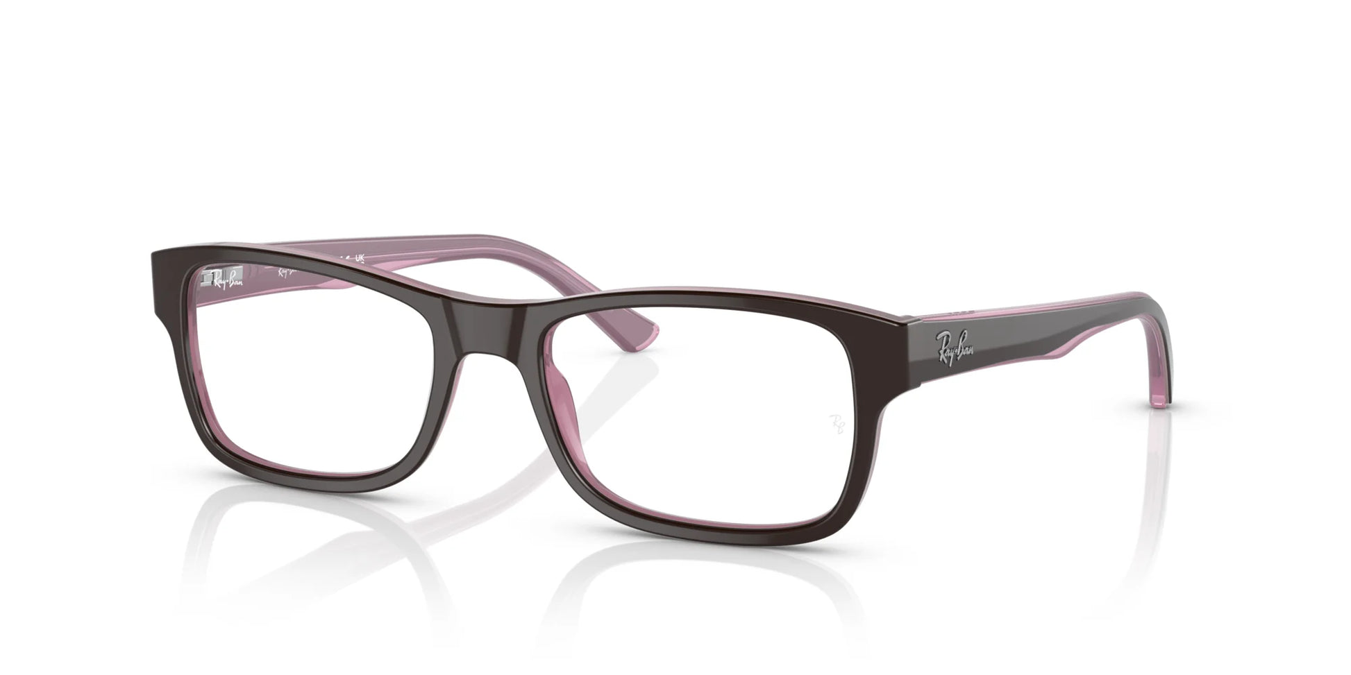 Ray-Ban RX5268 Eyeglasses Brown On Pink / Clear
